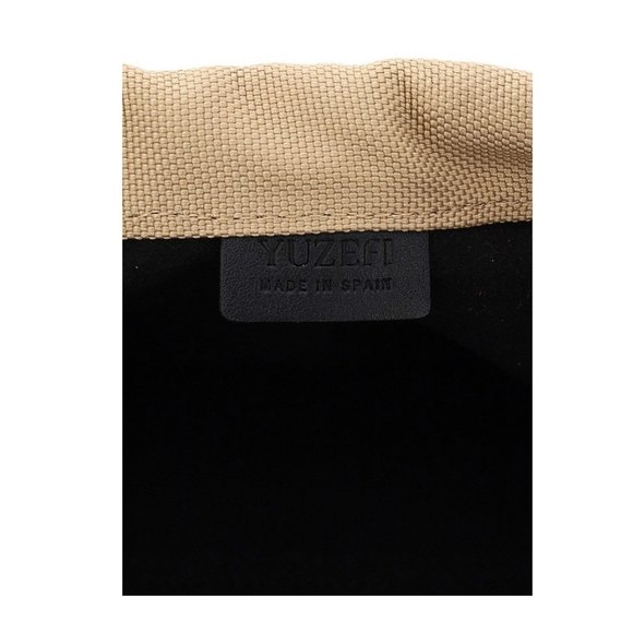 SOLD Yuzefi Larger Bom Black Khaki Leather Canvas NWT - Picture 5 of 8